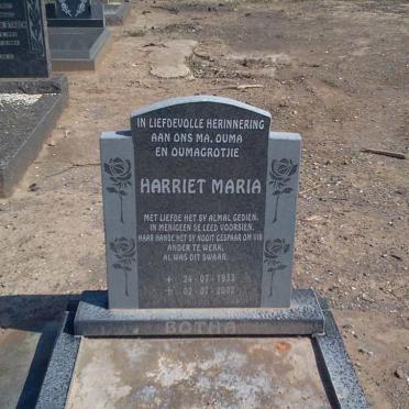 BOTHA Harriet Maria 1933-2002