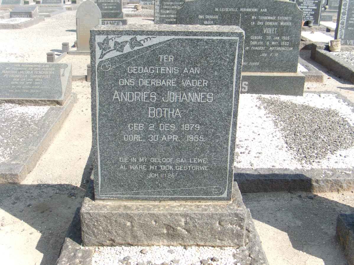 BOTHA Andries Johannes 1879-1955