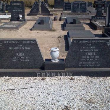 CONRADIE Errie 1920-1987 &amp; Rina 1924-1996