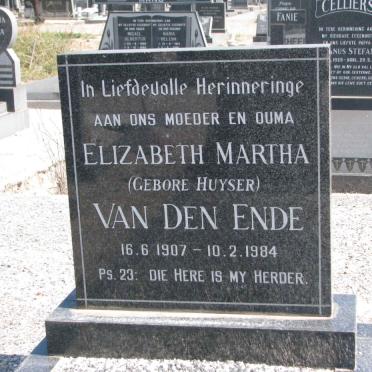 ENDE Elizabeth Martha, van den nee HUYSER 1907-1984