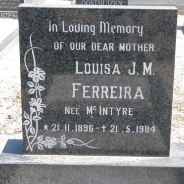 FERREIRA Louisa J.M. nee McINTYRE 1896-1984