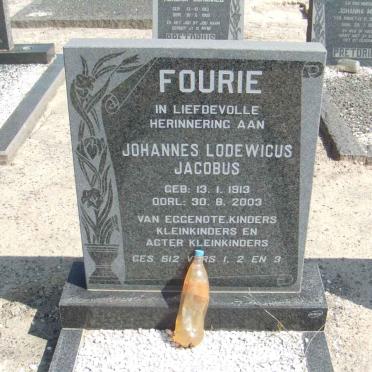 FOURIE Johannes Lodewicus Jacobus 1913-2003