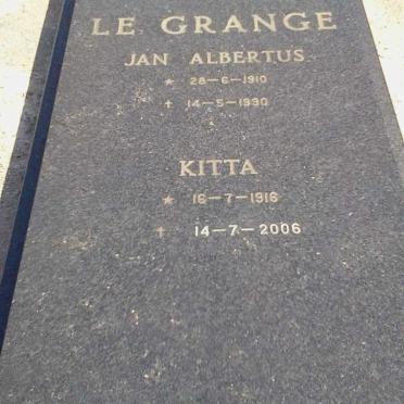 GRANGE Jan Albertus, le 1910-1990 &amp; Kitta 1916-2006