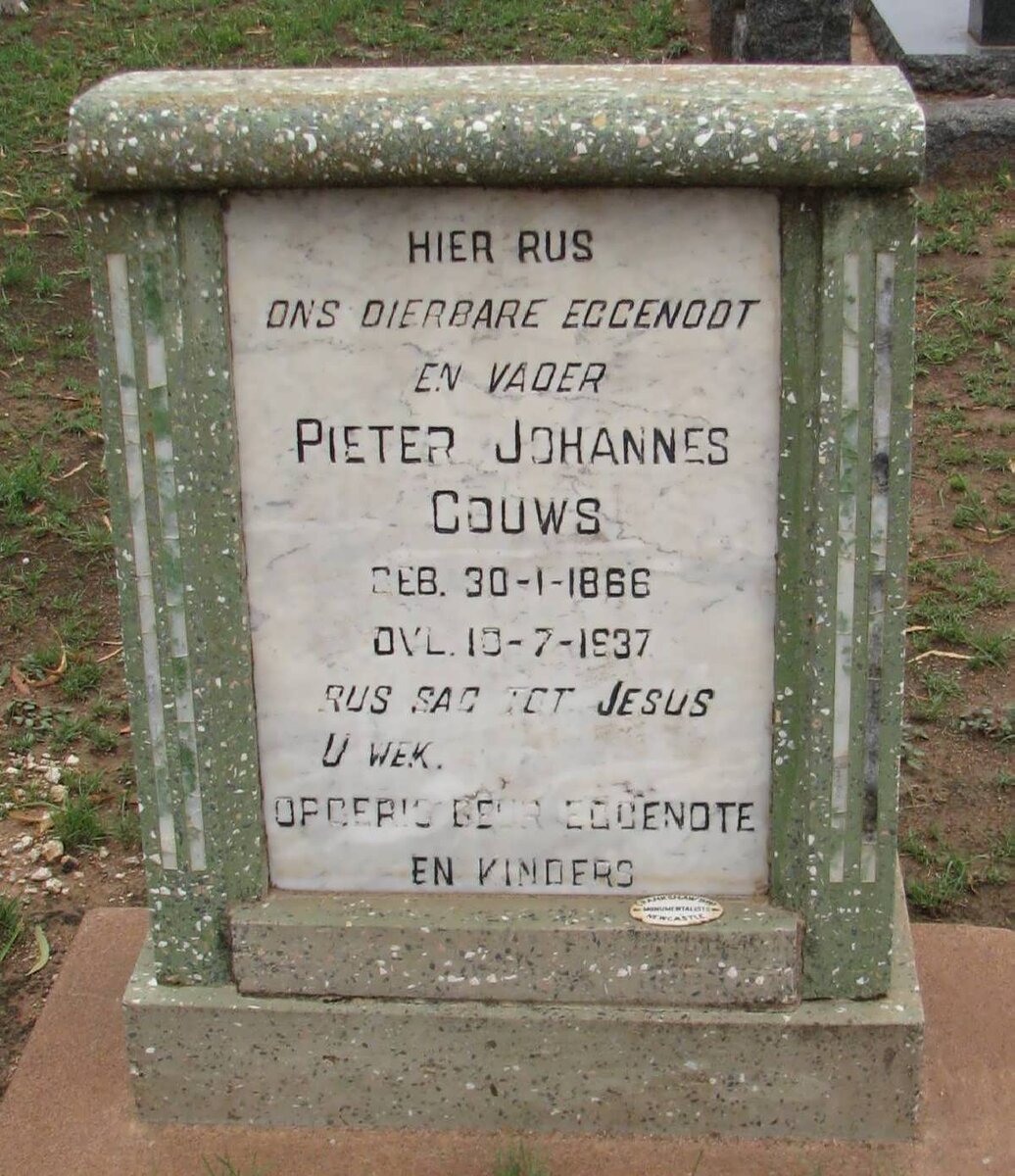 GOUWS Pieter Johannes 1866-1937