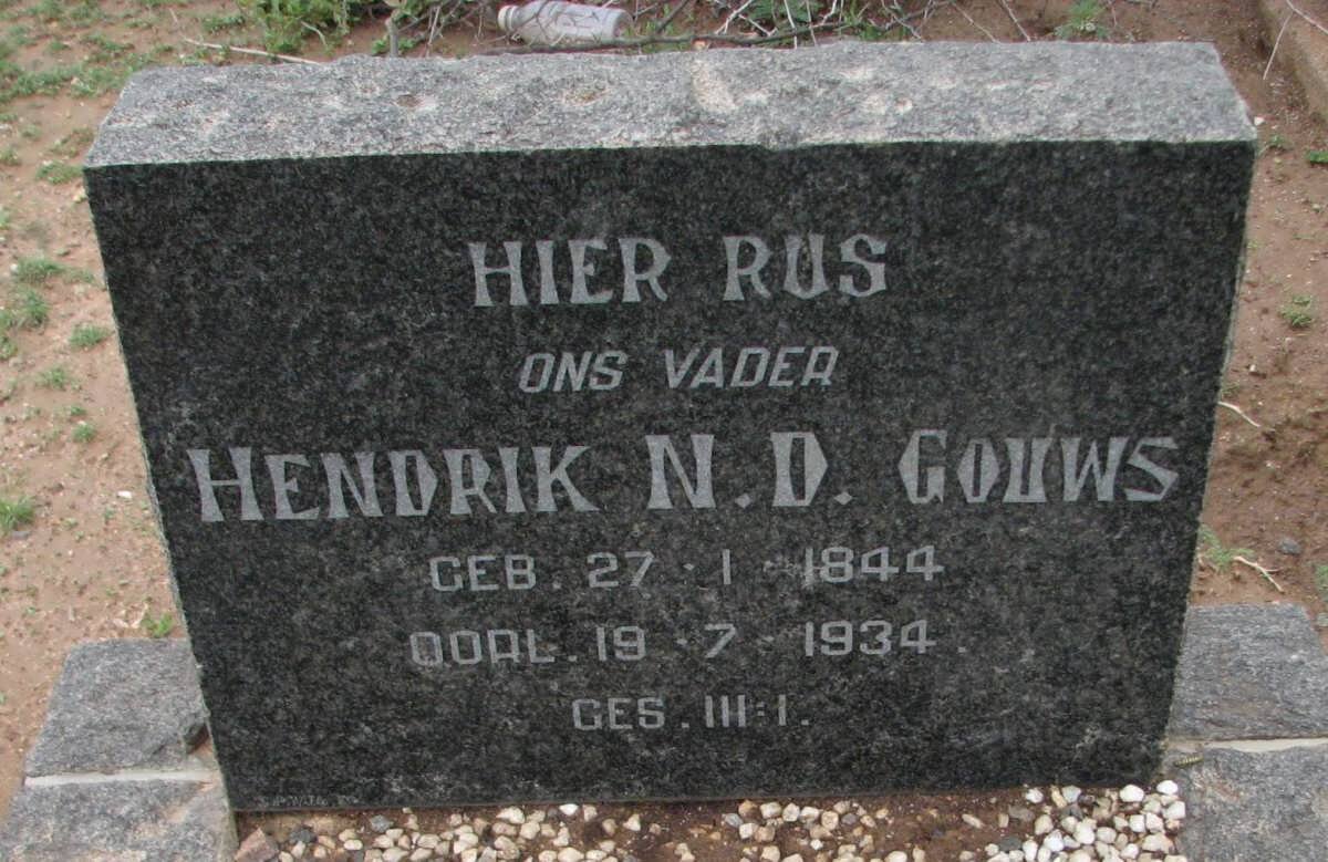 GOUWS Hendrik N.D. 1844-1934