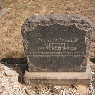 HAMMAN Martha 1874-1894