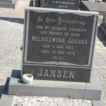 JANSEN Wilhelmina Jacoba 1925-1976