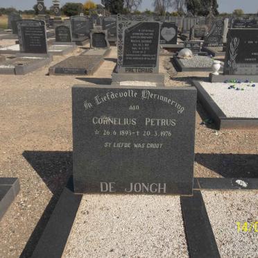 JONGH Cornelius Petrus, de 1893-1976