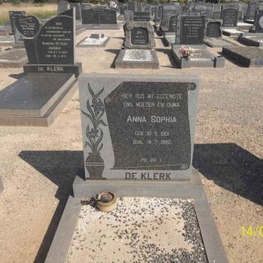 KLERK Anna Sophia, de 1901-1980