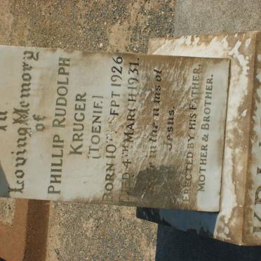 KRUGER Phillip Rudolph 1926-1931