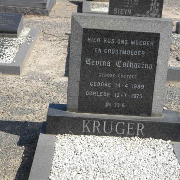 KRUGER Levina Catharina nee COETZEE 1889-1975