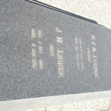 LUDICK W.F.A. 1926-1977 &amp; J.M. 1928-1994