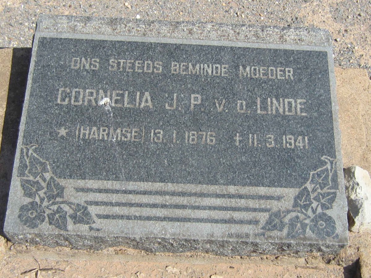 LINDE Cornelia J.P., v.d. nee HARMSE 1876-1941