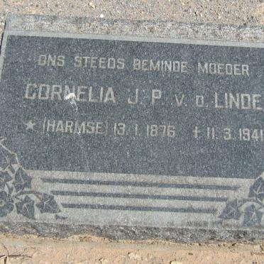 LINDE Cornelia J.P., v.d. nee HARMSE 1876-1941