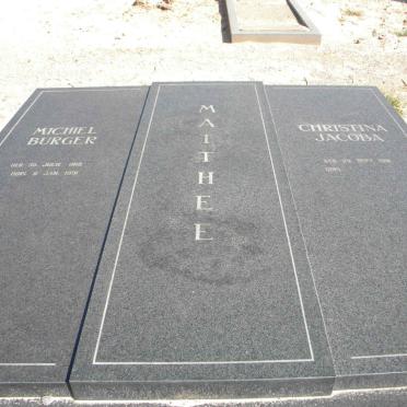 MATTHEE Michiel Burger 1915-1991 &amp; MATTHEE Christina Jacoba 1916-