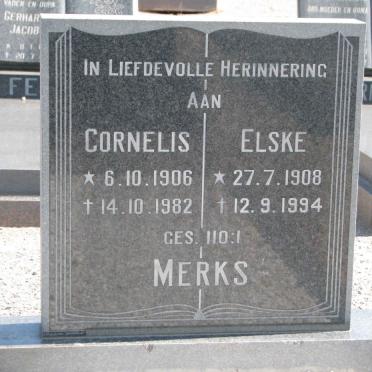 MERKS Cornelis 1906-1982 &amp; Elske 1908-1994