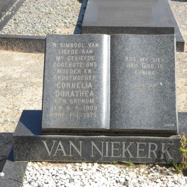 NIEKERK Cornelia Dorathea, van nee GRONUM 1909-1975