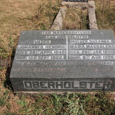 OBERHOLSTER Johannes Hendrik 1848-1902 &amp; Susanna Maria Magdalena 1851-1924