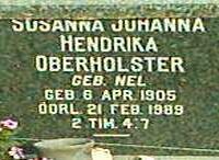 OBERHOLSTER Susanna Johanna Hendrika nee NEL 1905-1989