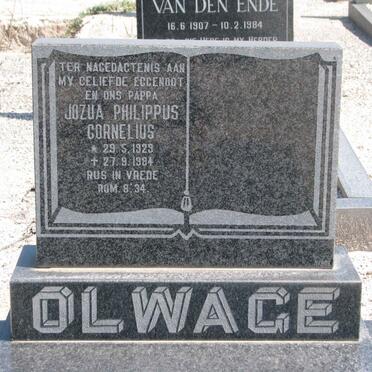 OLWAGE Jozua Philippus Cornelius 1929-1984