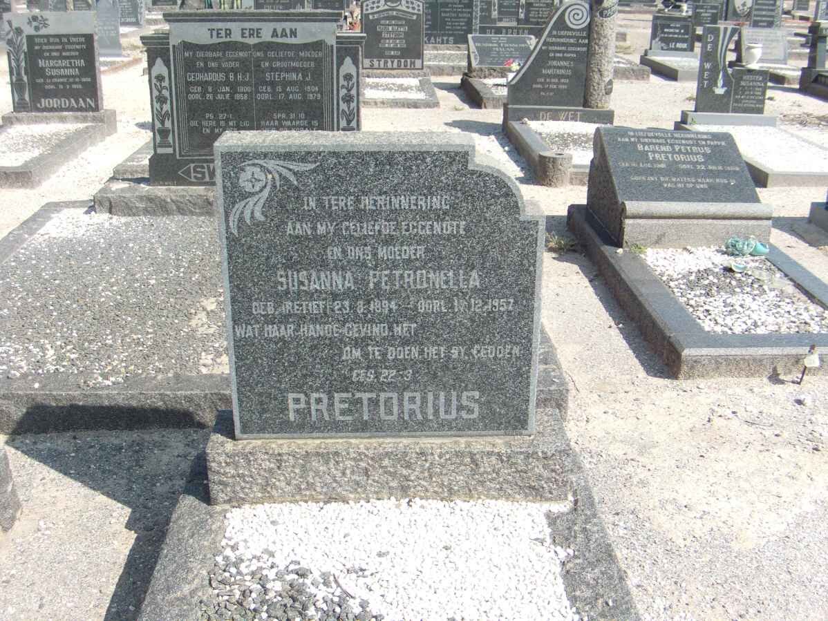 PRETORIUS Susanna Petronella nee RETIEF 1894-195?