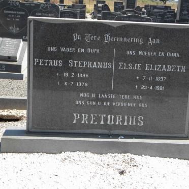 PRETORIUS Petrus Stephanus 1896-1979 &amp; Elsje Elizabeth 1897-1981