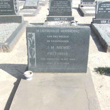 PRETORIUS J.M. nee SWANEPOEL 1880-1968