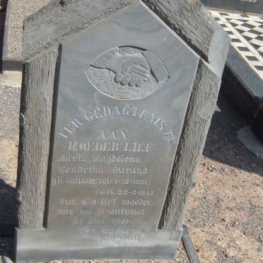 RAND Maria Magdelena Hendrika, du nee GOUWS 1881-1943