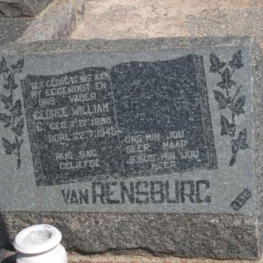 RENSBURG George William, van 1896-1945
