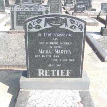 RETIEF Maria Martha 1889-1966