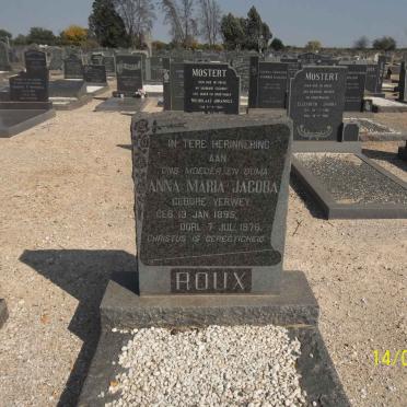 ROUX Anna Maria Jacoba nee VERWEY 1895-1976