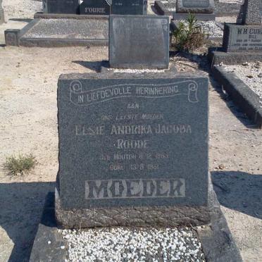ROODE Elsie Andrika Jacoba nee MOUTON 18??-1961
