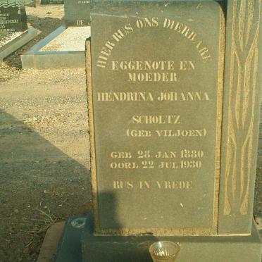SCHOLTZ Hendrina Johanna nee VILJOEN 1880-1930