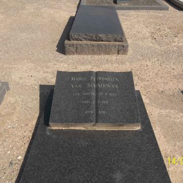 SCHALKWYK Maria Petronella, van nee RHEEDE 1898-1971