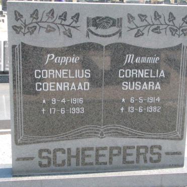 SCHEEPERS Cornelius Coenraad 1916-1993 &amp; Cornelia Susara 1914-1982