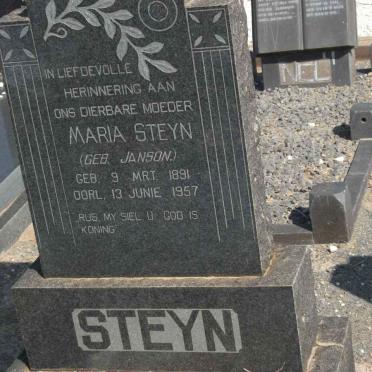 STEYN Maria nee JANSON 1891-1957