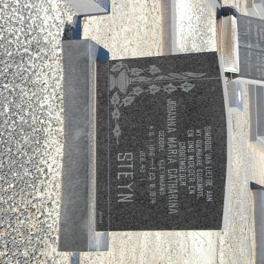 STEYN Lucas Marthinus 1910-1978 &amp; Johanna Maria Catharina KLEYNHANS 1916-1974