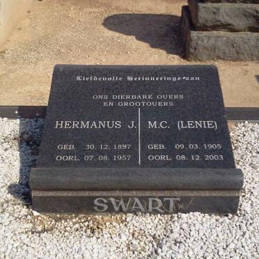 SWART Hermanus J. 1897-1957 &amp; M.C. 1905-2003