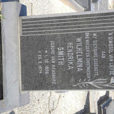 SMITH Wilhelmina Hendrika nee VAN RENSBURG 1906-1974