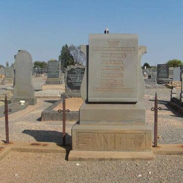 SNYDER Daniel Johannes 1859-1936 &amp; Anna Jacoba E. 1863-19?9