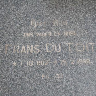 TOIT Frans, du 1912-1988