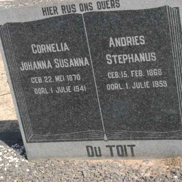 TOIT Andries Stephanus, du 1868-1959 &amp; Cornelia Johanna Susanna 1870-1941