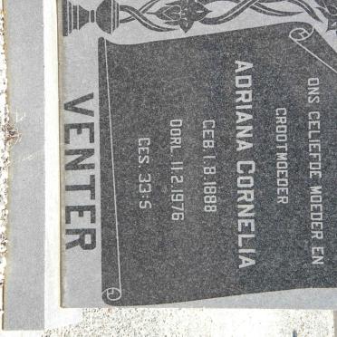 VENTER Adriana Cornelia 1888-1976