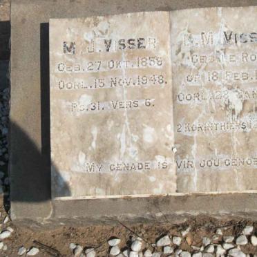 VISSER M.J. 1859-1948 &amp; E.M. LE ROUX 1870-1949