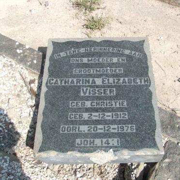 VISSER Catharina Elizabeth nee CHRISTIE 1912-1976