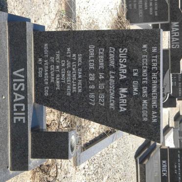 VISAGIE Susara Maria nee LABUSCHAGNE 1927-1977