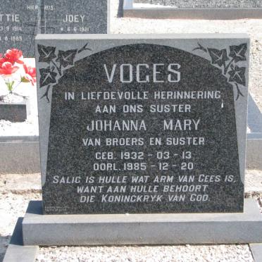 VOGES Johanna Mary 1932-1985