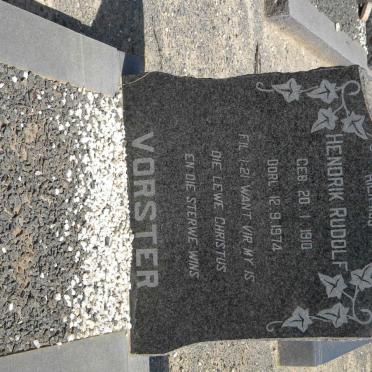 VORSTER Hendrik Rudolf 1910-1974