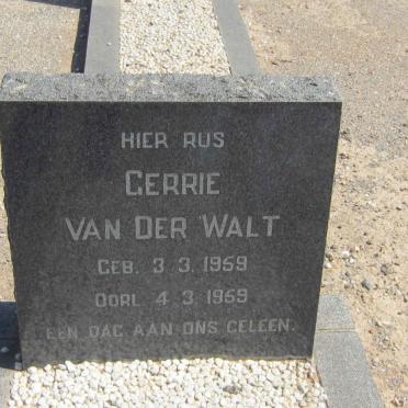 WALT Gerrie, van der 1959-1959