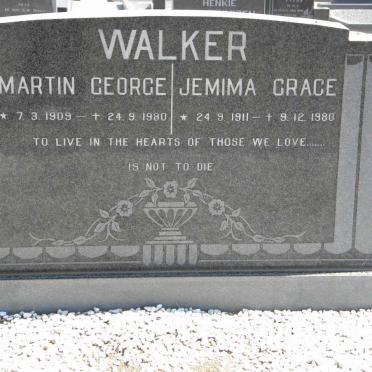 WALKER Martin George 1909-1980 &amp; Jemima Grace 1911-1980